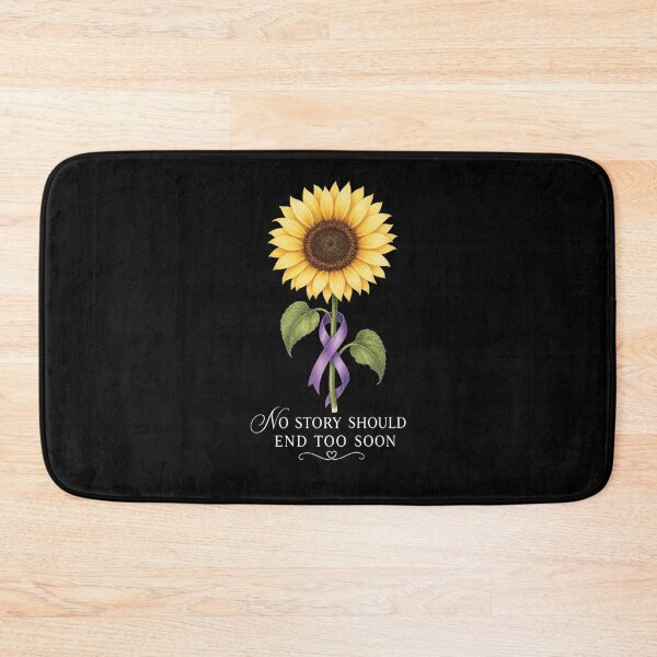 Item preview, No Story Should End Too Soon – Purple Awareness Ribbon Sunflower designed and sold by Betsytiptoe.
