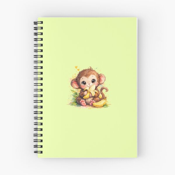 Item preview, A cute monkey baby watercolor style colorful illustration  designed and sold by lafataviola.