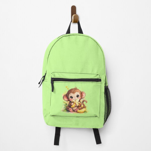 Item preview, A cute monkey baby watercolor style colorful illustration  designed and sold by lafataviola.
