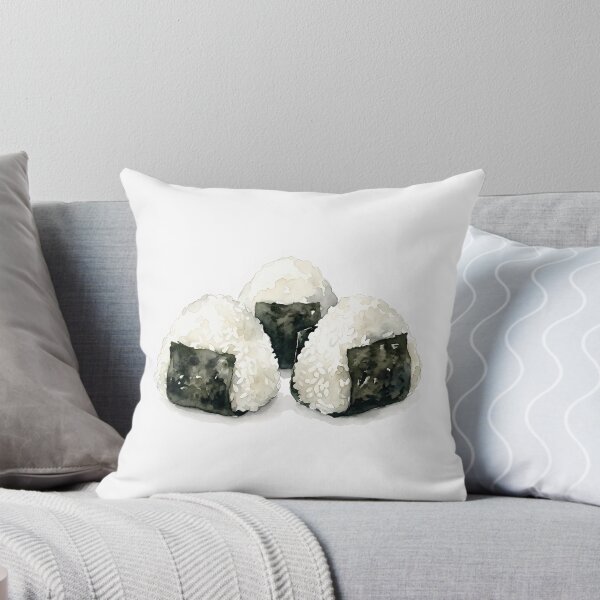 Item preview, Japanese Onigiri Ball Trio Watercolor Illustration designed and sold by BetweenForms.