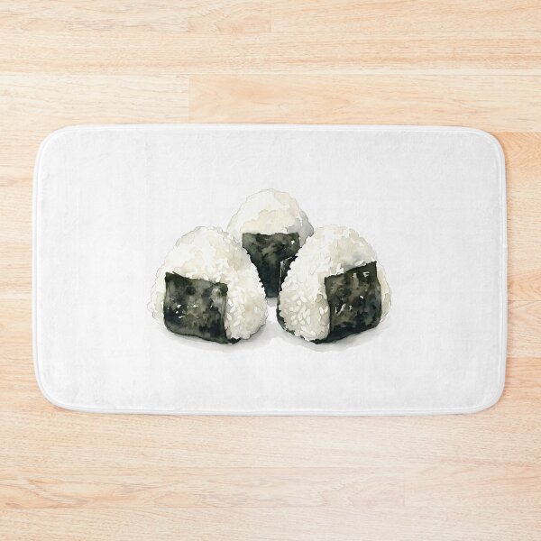 Item preview, Japanese Onigiri Ball Trio Watercolor Illustration designed and sold by BetweenForms.