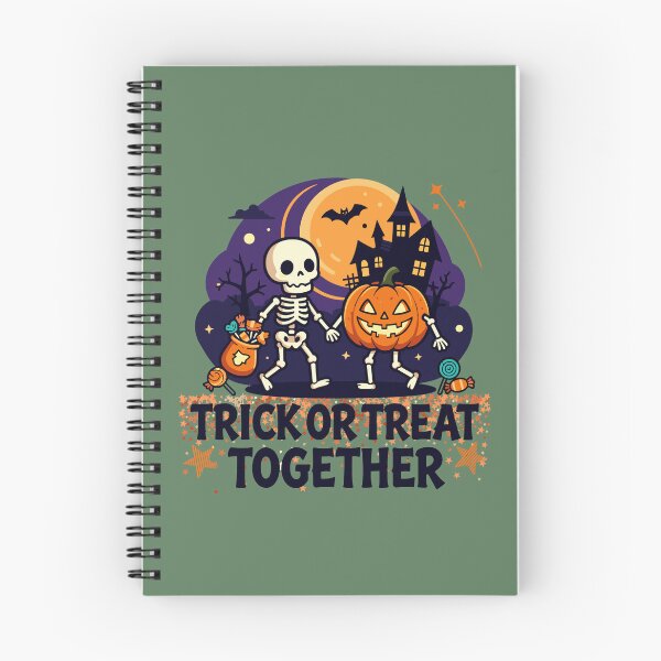 Item preview, Trick or Treat Together | Skeleton and Pumpkin Halloween  designed and sold by artscreat.