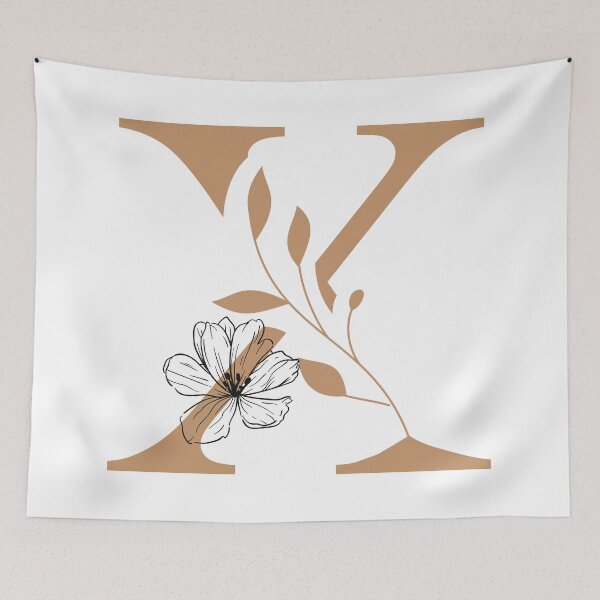 Item preview, Floral Monogram Letter x Sticker | Elegant Botanical Initial x designed and sold by Mia-sanocean.