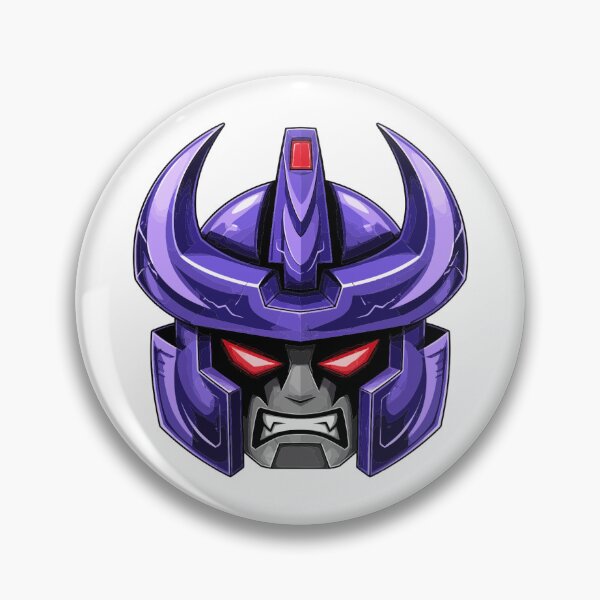 Item preview, Evil Cyberpunk Purple Robot Warrior Helmet Graphic designed and sold by Orivane Shop.