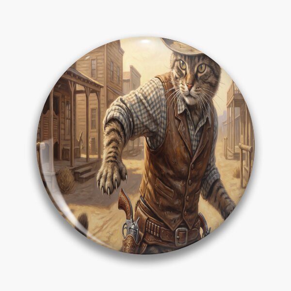 Item preview, Halloween Tabby Cat Gunslinger Wild West Cowboy Saloon designed and sold by Ghostlycats2026.