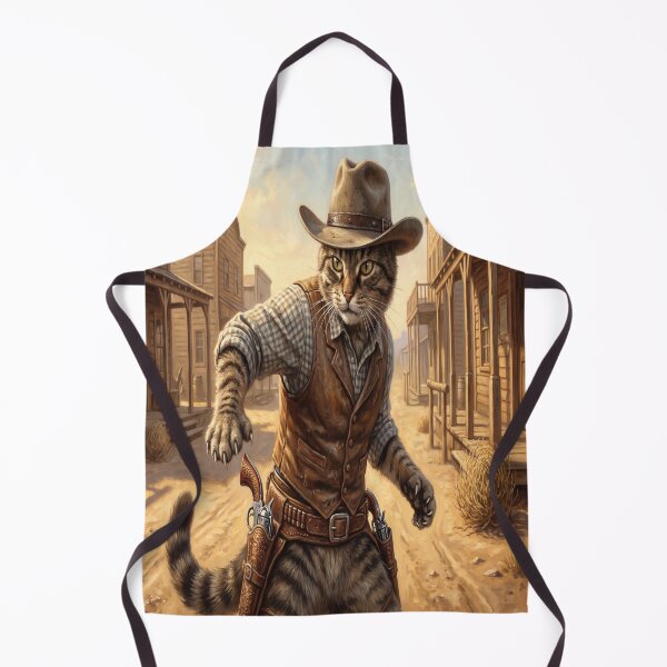 Item preview, Halloween Tabby Cat Gunslinger Wild West Cowboy Saloon designed and sold by Ghostlycats2026.