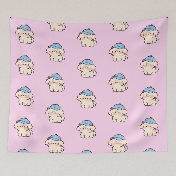 Item preview, Fluffy Puppy Wearing Blue Cap designed and sold by jianina-alondra.