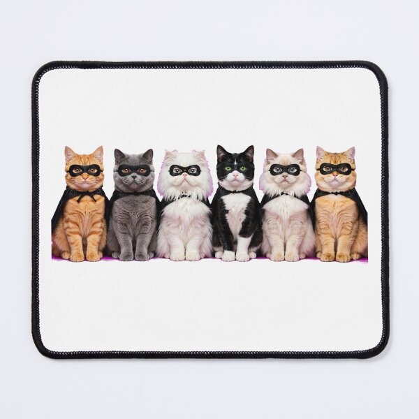 Item preview, Cats Superhero Halloween Team Mask and Cape Funny Superheroes designed and sold by Ghostlycats2026.