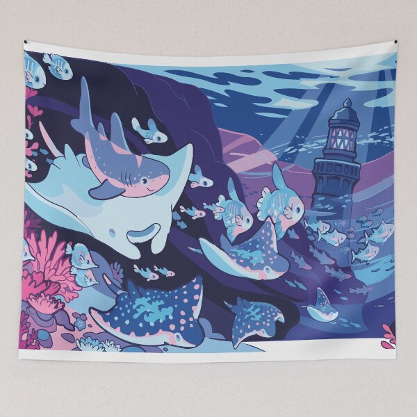 Item preview, Shark Family Underwater Ocean Adventure designed and sold by Oniyasha.