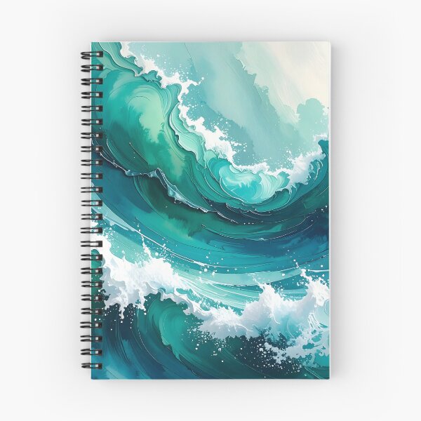 Item preview, Dynamic Emerald Sea Foam Ocean Waves designed and sold by BetweenForms.