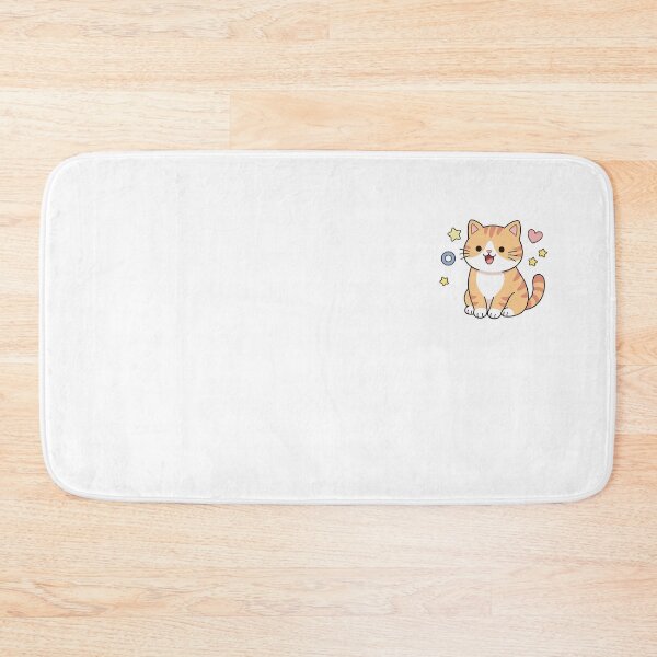 Item preview, Cute Orange Tabby Cat Sitting Smiling Kawaii Kitty Illustration designed and sold by NoopnyangStudio.