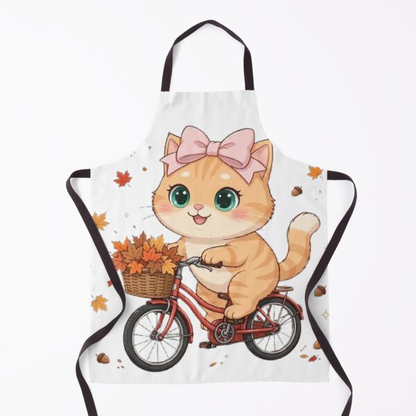 Item preview, Cute Fall Bike Ride Cat Basket Leaves Autumn Bicycle Cozy designed and sold by Moody Vibes Studio.