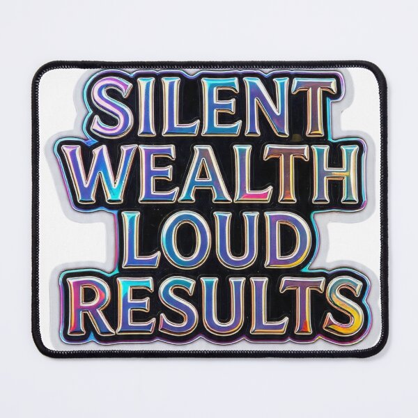 Item preview, Silent Wealth Loud Results Holographic Quote designed and sold by LC&LCPlatform.