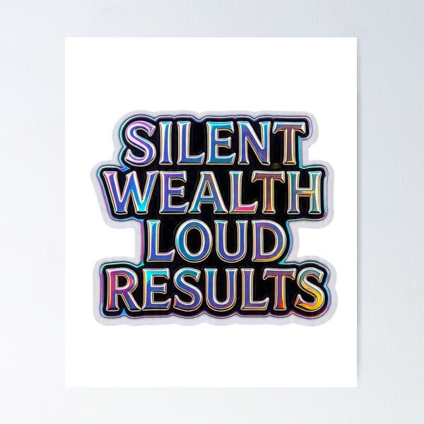 Item preview, Silent Wealth Loud Results Holographic Quote  designed and sold by LC&LCPlatform.