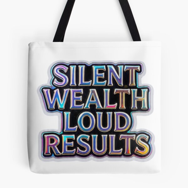 Item preview, Silent Wealth Loud Results Holographic Quote  designed and sold by LC&LCPlatform.