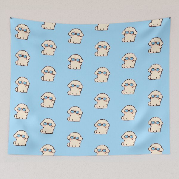 Item preview, Fluffy Puppy Wearing Cool Sunglasses designed and sold by jianina-alondra.