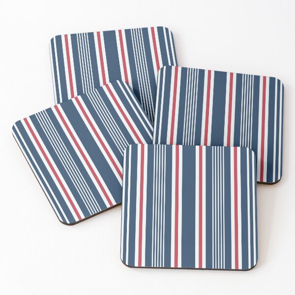 Item preview, Nautical stripes navy red designed and sold by Dana Du.