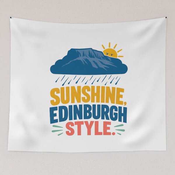 Item preview, Sunshine, Edinburgh Style: Rainy Arthur's Seat designed and sold by Fenay Designs.