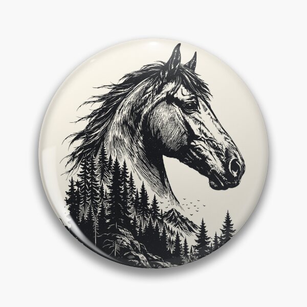 Item preview, Wild Horse Mountains Vintage Nature Forestcore Outdoorsy  designed and sold by Y-Vibes.