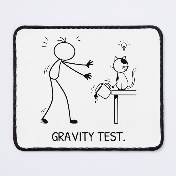 Item preview, Funny Cat Knocking Mug Off Table Gravity Test Cat Humor designed and sold by Pebl-Co.