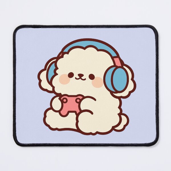 Item preview, Fluffy Puppy Wearing Music Headphones designed and sold by jianina-alondra.
