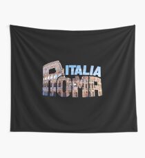 Rome souvenir Coliseum Italy typography Wall Tapestry