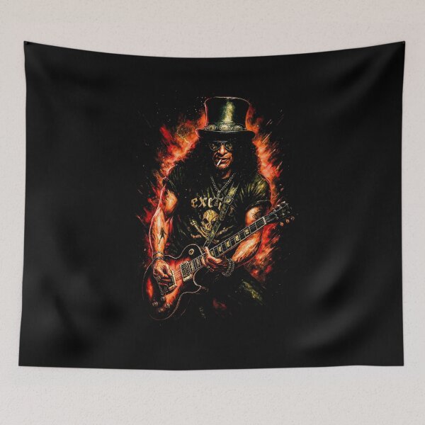 Item preview, Slash Guns N' Roses Rock Guitarist Fiery Portrait designed and sold by interdesigner.