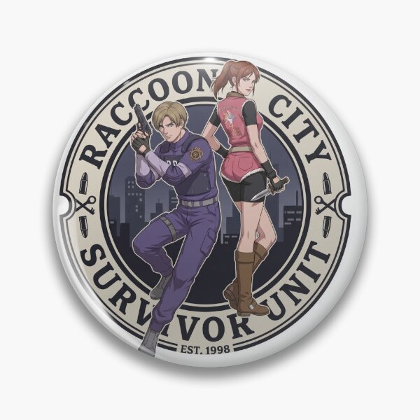 Item preview, claire redfield leon kennedy resident evil 2 anime  designed and sold by andresdrawing.