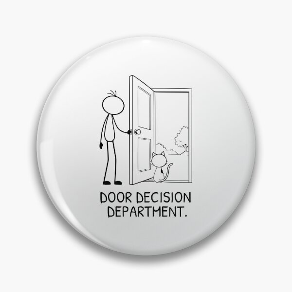 Item preview, Funny Cat Sitting in Doorway Deciding to Go Outside Cat Humor designed and sold by Pebl-Co.