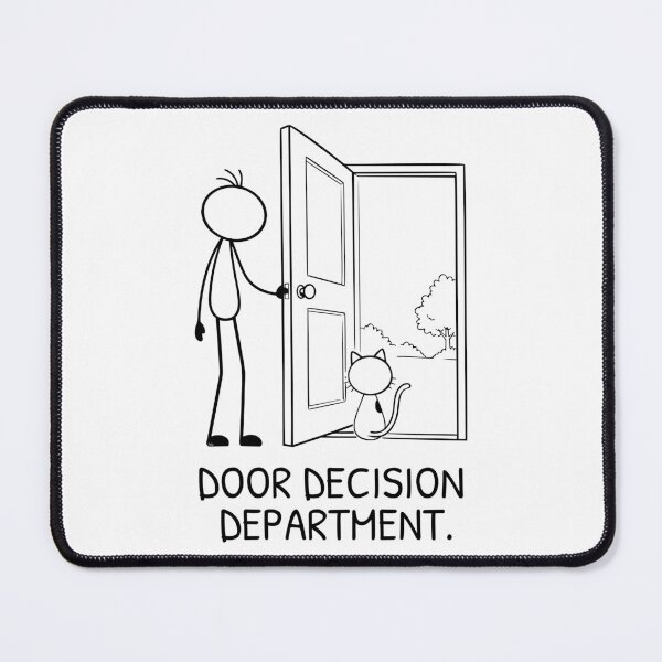 Item preview, Funny Cat Sitting in Doorway Deciding to Go Outside Cat Humor designed and sold by Pebl-Co.