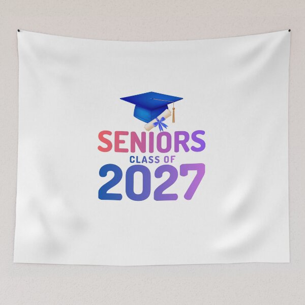 Item preview, Seniors Class of 2027 Graduation Cap and Diploma Graphic Asset designed and sold by VibranPalette.