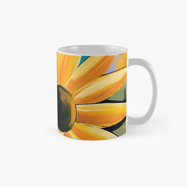 Item preview, Radiant Sunflower in Swirling Abstract Forms with Vivid Colors and Contemporary Floral Wall Art designed and sold by OlfactoART Studio.