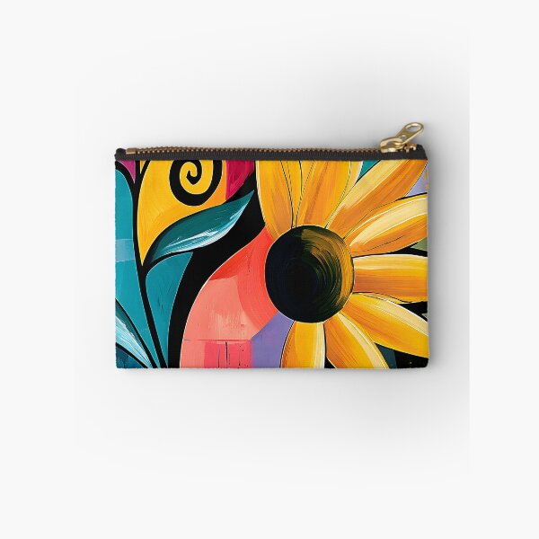 Item preview, Radiant Sunflower in Swirling Abstract Forms with Vivid Colors and Contemporary Floral Wall Art designed and sold by OlfactoART Studio.