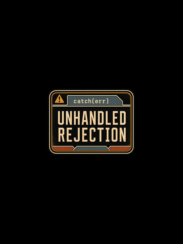 Thumbnail 4 of 4, iPhone Case, Unhandled Rejection JavaScript Error Humor designed and sold by webdev27.