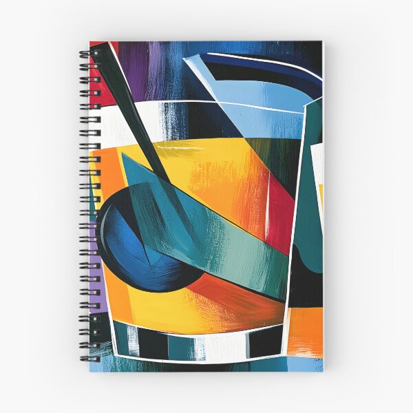 Item preview, Colorful Cocktail Duo with Bold Geometric Shapes and Vibrant Contemporary Bar Inspired Wall Art designed and sold by OlfactoART Studio.