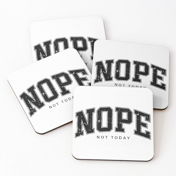 Item preview,  Nope Not Today Sarcastic Quote - Retro Distressed Varsity Font Art designed and sold by A-M-G-Shop.