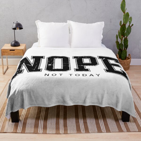 Item preview, Nope Not Today Sarcastic Quote - Retro Distressed Varsity Font Art designed and sold by A-M-G-Shop.