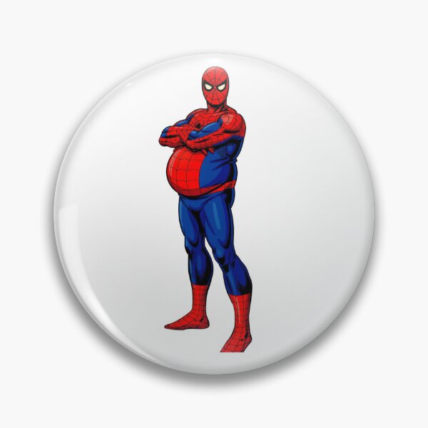 Item preview, Funny Fat Superhero Comic Art - Chubby Spider Hero Parody designed and sold by FreakToons.