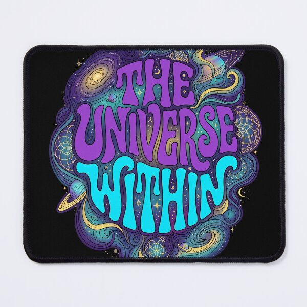 Item preview, THE UNIVERSE WITHIN - Psychedelic Cosmic Mind Typography designed and sold by Pulpa-grafica.