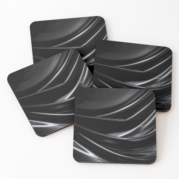 Item preview, Abstract Dark Liquid Chrome Waves Artwork designed and sold by BetweenForms.