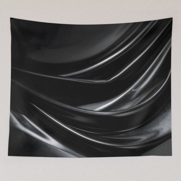Item preview, Abstract Dark Liquid Chrome Waves Artwork designed and sold by BetweenForms.