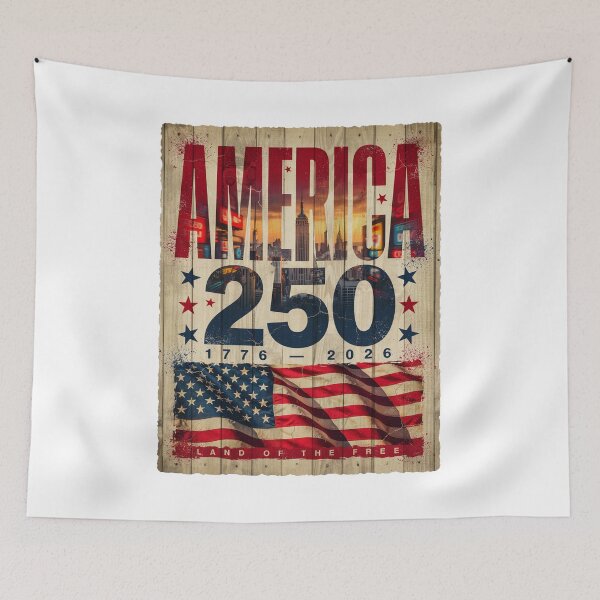 Item preview, America 250 New York City Semiquincentennial 1776 - 2026 Vintage Flag Skyline v3 designed and sold by DarylWelsh2024.