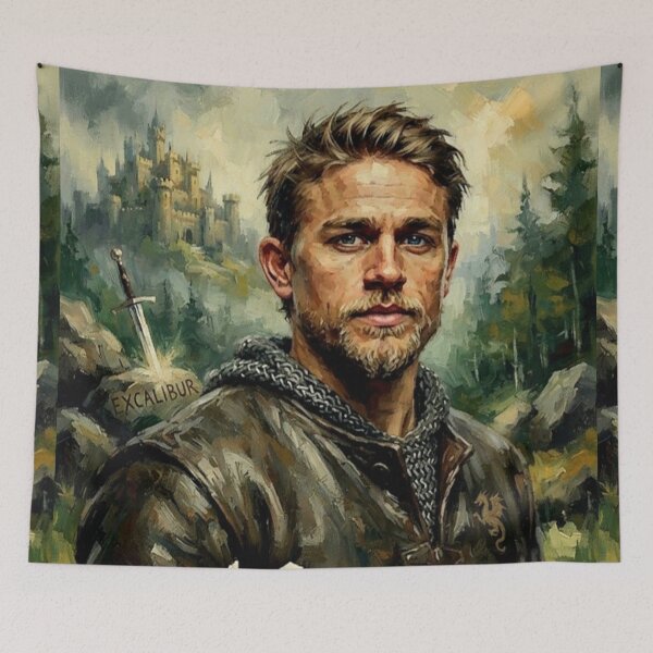 Item preview, King Arthur Fantasy Action Fine Art Tribute designed and sold by Art's Diner.