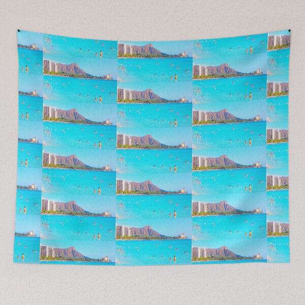 Item preview, Waikiki Beach and Diamond Head designed and sold by R-F-B.