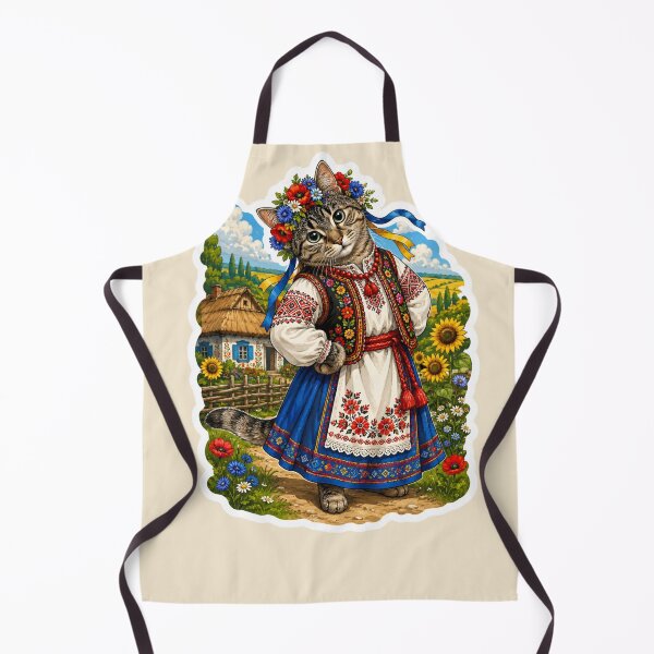 Item preview, Ukrainian Folk Cat – Traditional Style designed and sold by Moxie-Cat-Universe.