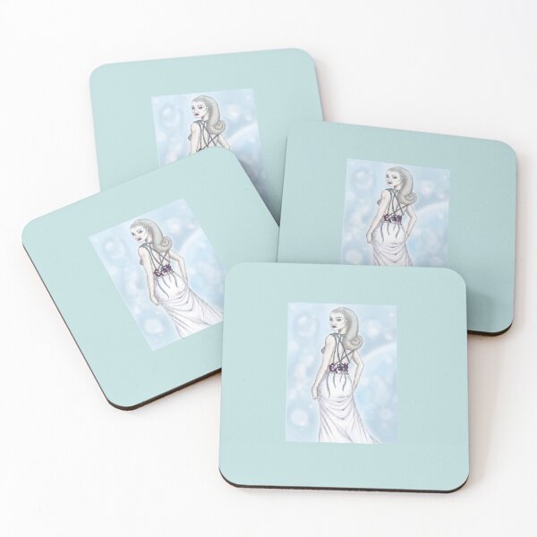 Item preview, Dare You: Icy Alien Beauty Fashion Illustration designed and sold by BloomingPiscesArt.
