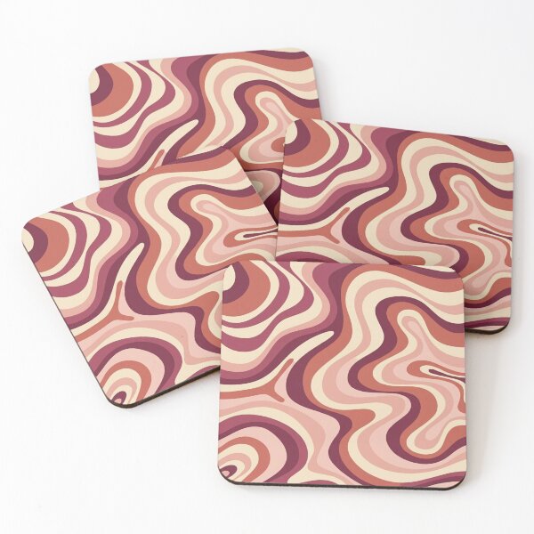 Item preview,  Liquid Swirl Retro Abstract in pinks and brown tones, Light Blush, Cream, and White designed and sold by Differenceee.