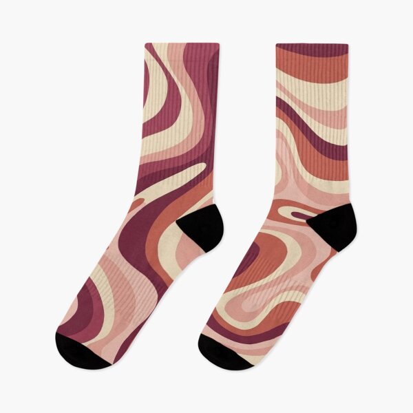 Item preview,  Liquid Swirl Retro Abstract in pinks and brown tones, Light Blush, Cream, and White designed and sold by Differenceee.