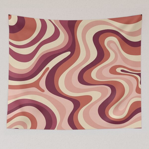 Item preview,  Liquid Swirl Retro Abstract in pinks and brown tones, Light Blush, Cream, and White designed and sold by Differenceee.