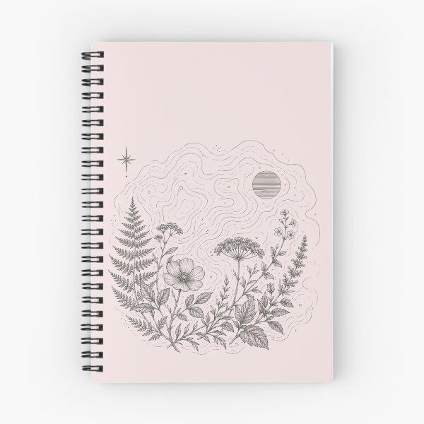 Item preview, Celestial Botanical Garden Mystical Wildflower Line Art designed and sold by Clean Print Goods.